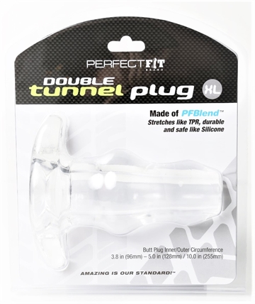 Perfect Fit Double Tunnel Plug Open Up Klar anal plug XLARGE